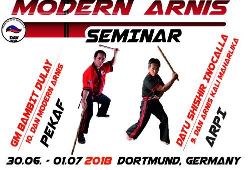 Deutscher Arnis Verband Teaser Modern Arnis Seminar Bamit Dulay u Shishir Inocalla