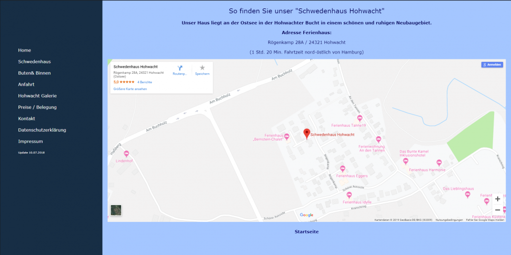 Webseite schwedenhaus-hohwacht.de